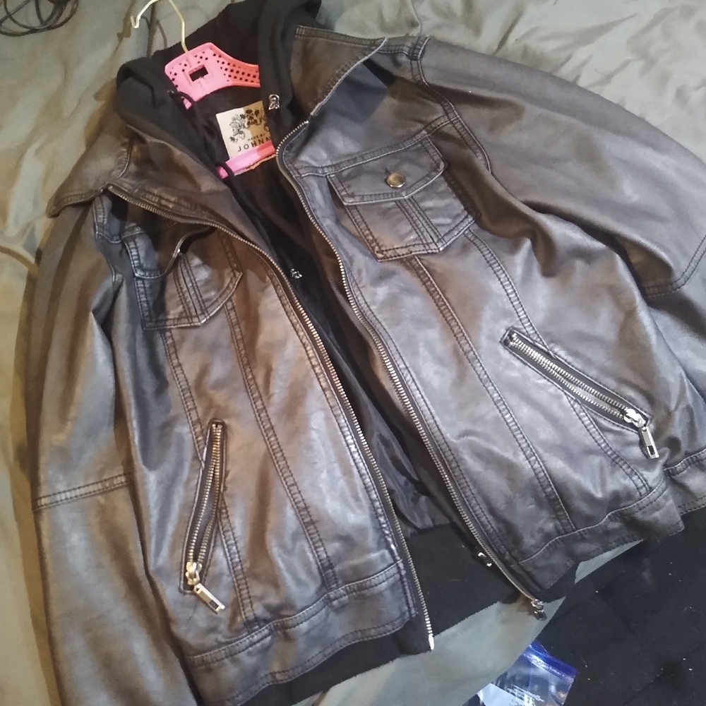Faux leather jacket